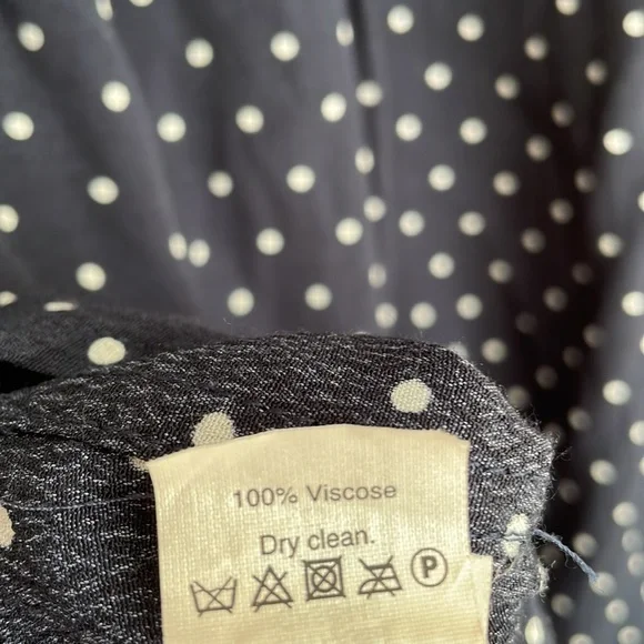 Madewell Shift Tunic Dress Navy Polka Dot Cap Sleeves - Picture 8 of 8